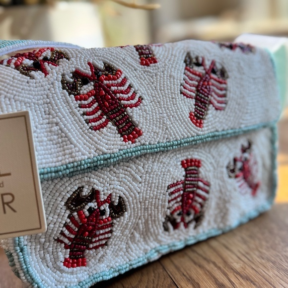 Viral Lobster Beaded Bag NWT Beaded Shoulder Bag - Picture 15 of 17